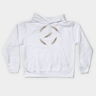 Light White Bird Feathers Kids Hoodie